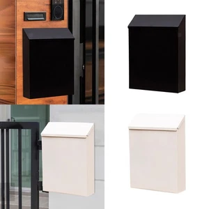 Wall Mounted Mailbox Drop Box with Key Sturdy Simple Practical Metal Postbox - Picture 1 of 8