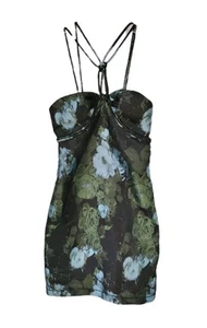 MSSP Max Studio Kleid Gr. XS schwarz blau grün Abend gesellig Hochzeit Jacquard 2 4 - Bild 1 von 7