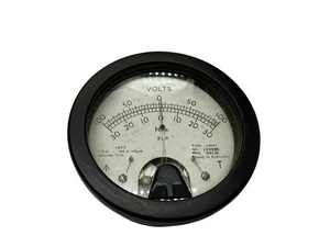 Vintage Volt Gauge Meter Panel Moving Coil 1957 - Bild 1 von 3