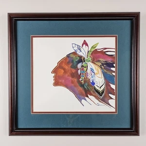 Vintage Original Signed Martha Sechler Watercolor Painting 16.5x15.5 Framed Art - Picture 1 of 12