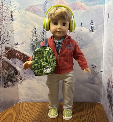 AMERICAN GIRL-BOY 18" DOLL-#74 BLOND HAIR, BLUE EYES-RETIRED W/ ACCESSORIES - Image 1 of 4