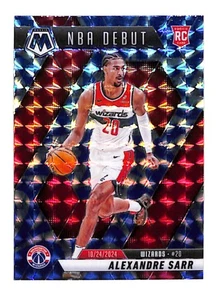 2024-25 Mosaic Alexandre Sarr (RC) NBA Debut Reactive Blue Prizm Rookie - Picture 1 of 2