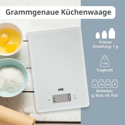 ADE KE2306-1 Julia Digitale Küchenwaage | präzise Grammwaage bis 5 kg | - Bild 1 von 4