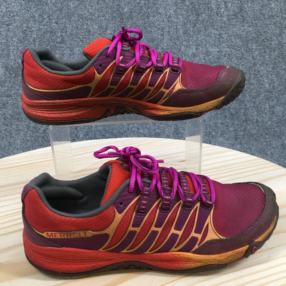 Zapatos Merrell para mujer 8,5 All Out Fuse zapatillas bajas J06326 púrpura naranja con cordones Foto 1 de 4