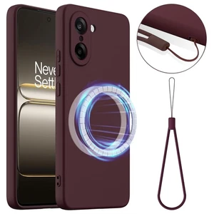 Fo OnePlus Nord CE5, Luxury Skin Touch Feel Liquid Silicone Magnetic Cover Case - Picture 1 of 22