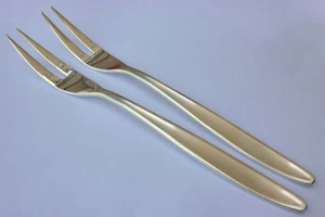  2 Fleischgabeln Nica 100 er Silberauflage Besteck Zubehör Vorlegebsteck - Bild 1 von 1