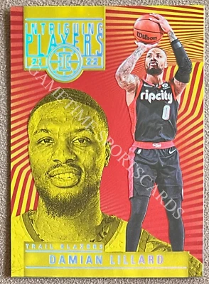 Damian Lillard 2021-22 Panini Illusions Intriguing Players Asia Red & Yellow #24 - Image 1 of 2