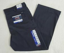30x30 IZOD American Chino Straight Fit Flat Front Pants 493892 Navy Blue