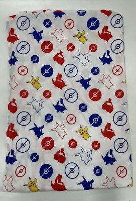 Juego de sábanas dobles Pokemon Pikachu eléctrico encendido funda de almohada plana y ajustable Foto 1 de 4