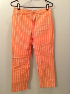 Pantalones Bobby Jones a rayas naranjas y blancas talla 4 - Imagen 1 de 5