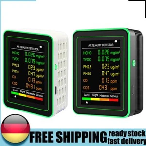 6-in-1-Luftqualitätsmonitor, Formaldehyd-Detektor, genauer CO2-Messgerät, Gasdet - Bild 1 von 14