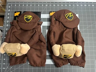 Nuevo paquete de 2 UPS Entrega Enviador PERRO Uniforme Disfraz Paquete de transporte MEDIANO Foto 1 de 4