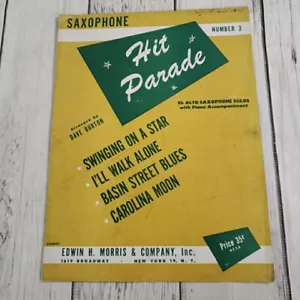 HIT PARADE Number 3 Alto Saxophone with Piano Sheet Music By Dave Burton 1944 - Picture 1 of 6