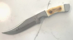 WILD TURKEY Bone Handle Surgical Steel Blade 9.5" Hunting Skinning KNIFE /Sheath - Picture 1 of 6