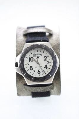 匡威男士腕表不锈钢 GNV-CC-VR006-P 黑色皮革 50 米 Batt 灰色石英表 — 第 1/4 张图片