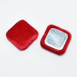 50pcs/lot Square Velvet Chunky Buttons 19mm*19mm Fabric Covered Flatback Button - Picture 1 of 18