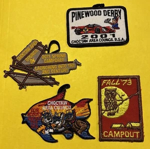 Vintage Choctaw Area Council Patches 1973,2001,2009,2011 - Picture 1 of 1