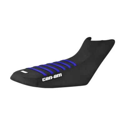 Cubierta de asiento Can Am Outlander Max 450 570 650 850 1000 TODO NEGRO - AZUL costillas #292 Foto 1 de 4