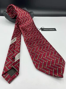 COUNTESS MARA Men's Silk Tie ~ Red ~ Plaids & Checks ~ Satin Finish! - Picture 1 of 5