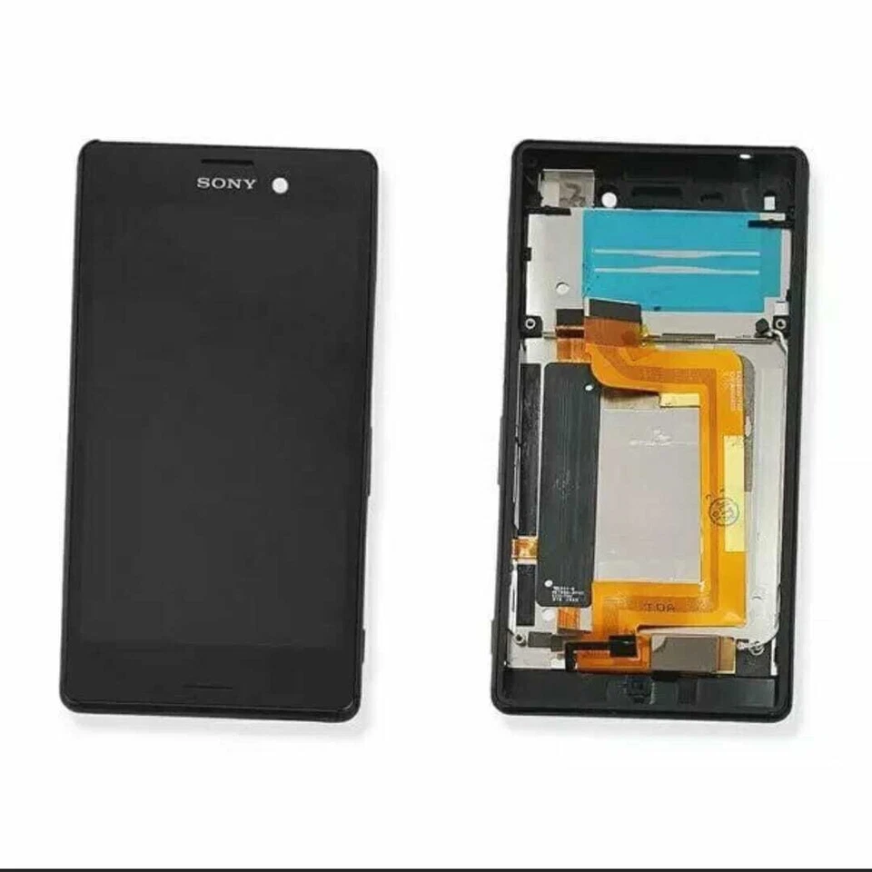DISPLAY LCD VETRO TOUCH SCREEN FRAME ORIGINALE SONY XPERIA M4 AQUA E2303 NERO - Immagine 1 di 1