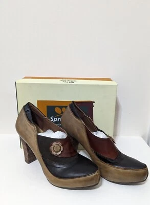 Spring Step L'Artiste каблуки женщин деко кожи серый/бежевый платформе 42 10,5-11 - Изображение 1 из 4