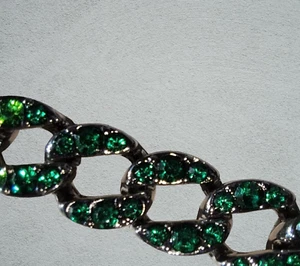 Nuovo Simply VeraWang catena verde botanico argento 18" regolabile 2 maglie - Foto 1 di 13