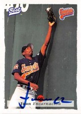 Juan Encarnacion autographed baseball card 1996 Best #20 (Fayettville)
