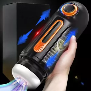 Male Automatic Masturbator Heating Thrusting Sucking Cup Stroker Sex Toy For Men - Picture 1 of 13