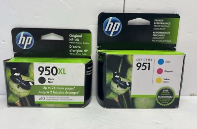 Cartuchos de tinta genuinos HP 950XL negro 951 color C2P01FNM caducados Foto 1 de 4