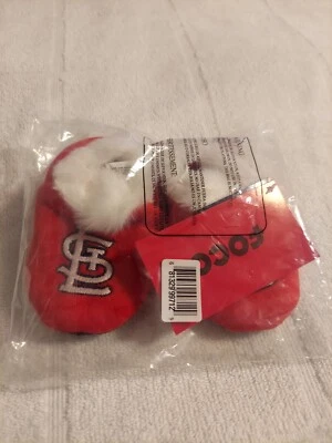 St. Louis Cardinals Baby Booties Slipper Red White Cozy Fuzz Size Large New - Image 1 of 2