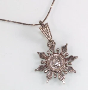 Mexico Tasman MM-229 Aztec Mayan Celestial Sun Pendant on chain necklace - Picture 1 of 7