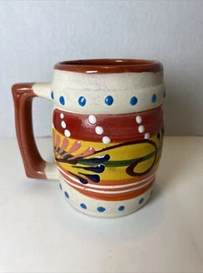 Vintage Handmade Mexican Clay Pottery Coffee Mug - Picture 1 of 8