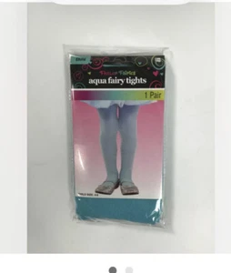 NEW AQUA Turquoise Blue Princess Fairy Tights - Child Size 4-6 - Picture 1 of 3