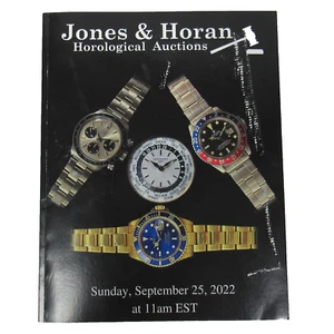 JONES & HORAN HOROLOGICAL AUCTIONS SEPTEMBER 2022 WATCHES, GUNS, & MORE BOOK - Picture 1 of 3