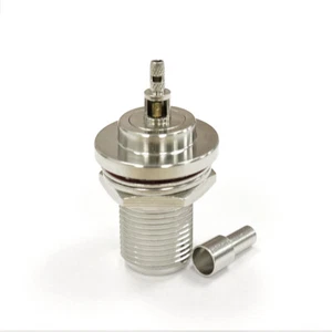 N type female bulkhead crimp for RG316 RG174 cable RF coax connector adapter NEW - Picture 1 of 7