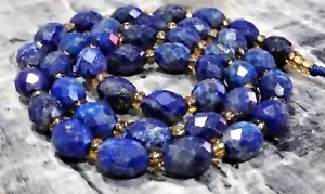 Natural Lapis Lazuli, Faceted Oval, 7.5-8x6-6.5mm, Approx 40 pce,Free postage. - Picture 1 of 3