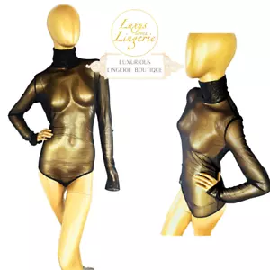 Tulle String Body Wolford M Medium Black Transparent Net Design Collar - Picture 1 of 2