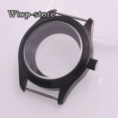 36MM/39MM PVD Black Brushed Watch Case Fit NH34 NH35 NH36 PT5000 ETA2824 ST2130 - Image 1 of 4