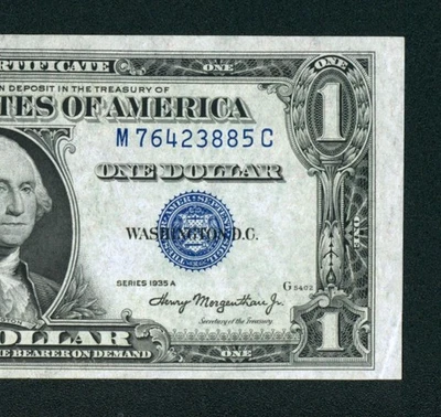 Nota de certificado de prata US$ 1 1935 ((AU)) ** LEILÕES DE PAPEL MOEDA ** - Imagem 1 de 3