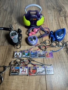 Vtg Y2K HIT CLIPS Boom Box 3 Players & 10 Music clips Cartridges *UNTESTED AS IS - Picture 1 of 5