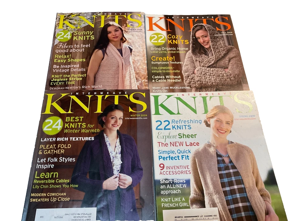 INTERWEAVE KNITS Magazine 2009 - 4 Issues - Winter, Fall, Spring & Summer - Image 1 of 1