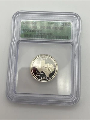 2004-S 25C ICG - PR69 DCAM Texas, Silver State Quarter - Image 1 of 4