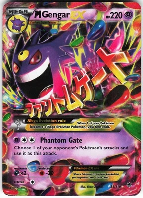M Gengar EX 35/119 Pokemon XY - Phantom Forces Holo Ultra Rare DMG'D Creased - Image 1 of 2