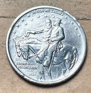 1925 Stone Mountain Half Dollar AU Details - Picture 1 of 2