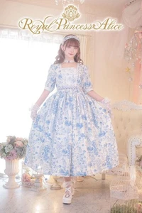 Nyaward De Jouy Toward Kleid mit Katzenmuster Lolita - Bild 1 von 6