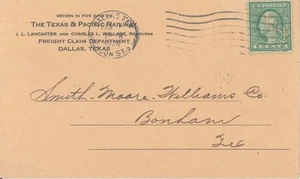1924 T&P Railway DALLAS TEXAS & PACIFIC J L LANCASTER WALLACE BUESCHER RAILROAD - Picture 1 of 2