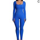 Womens One Piece Workout Jumpsuits Long Sleeve Slim Gx Yoga Jumpsuit Y1g1