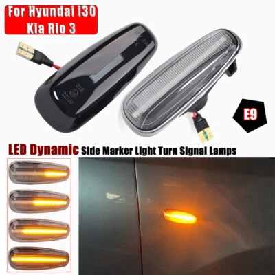 LED Dynamic Side Marker Light For Hyundai i30 Avante Elantra Kia Rio III cee'd I - Image 1 of 4