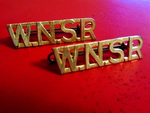 CANADA WNSR West Nova Scotia Regiment brass title badges - Imagen 1 de 2