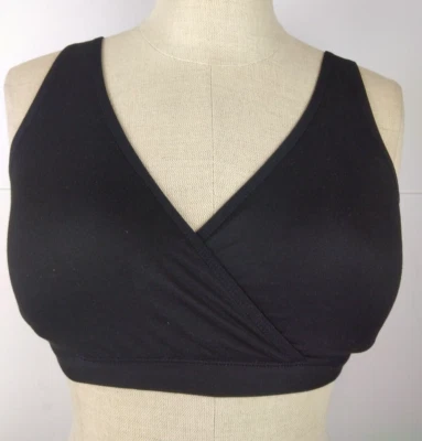 Playtex Secrets RN 52469 Black Polyester Wire Free Maternity Bra Size M  (42) - Image 1 of 4